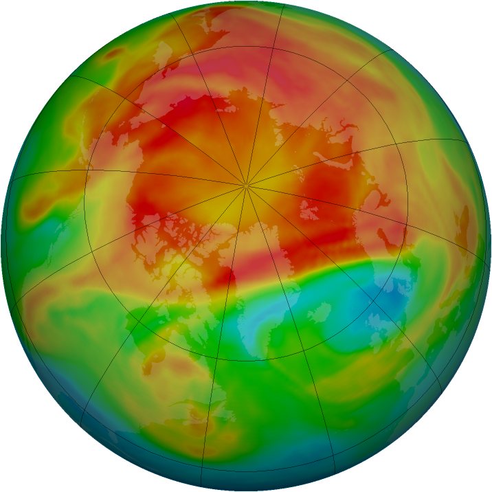 Arctic ozone map for 19 March 2006
